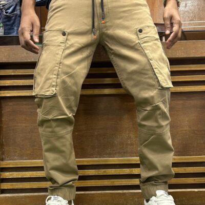 Men's Cargo Joggers Pant (Cream)