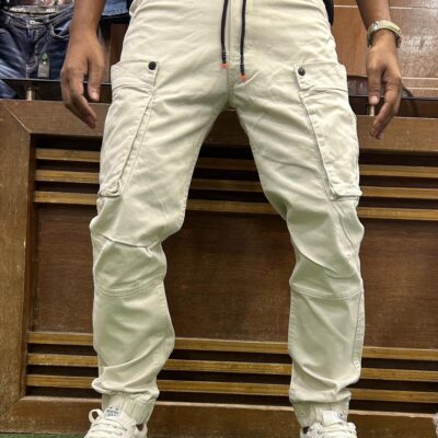 Men's Cargo Joggers Pant (Off White)