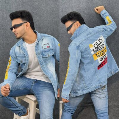 Men's Denim Jacket (Light Print)