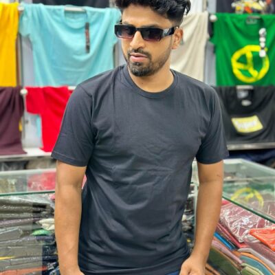 Men's Solid tshirt (Black)