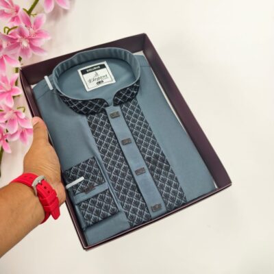 Premium Panjabi Ambudary(Ash)