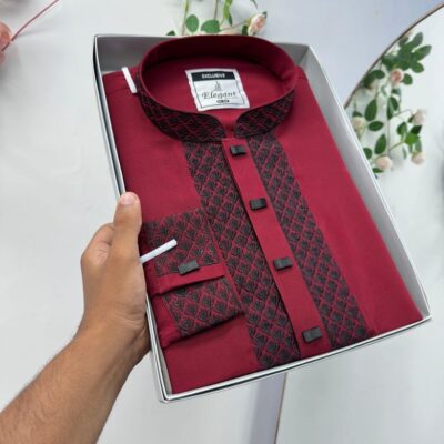Premium Panjabi Ambudary(Red)