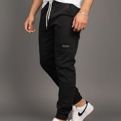 Men's Denim Joggers Pant (Top Black)