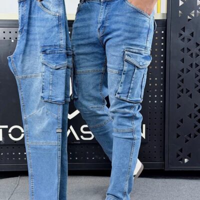 Men's Denim Cargo Pant (Acid Pocket) Top