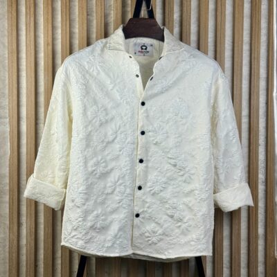 Haruk Ambush Shirt (White Flower)inspire