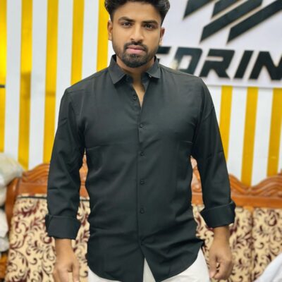 Chinese Soft Strech Shirt(Black)